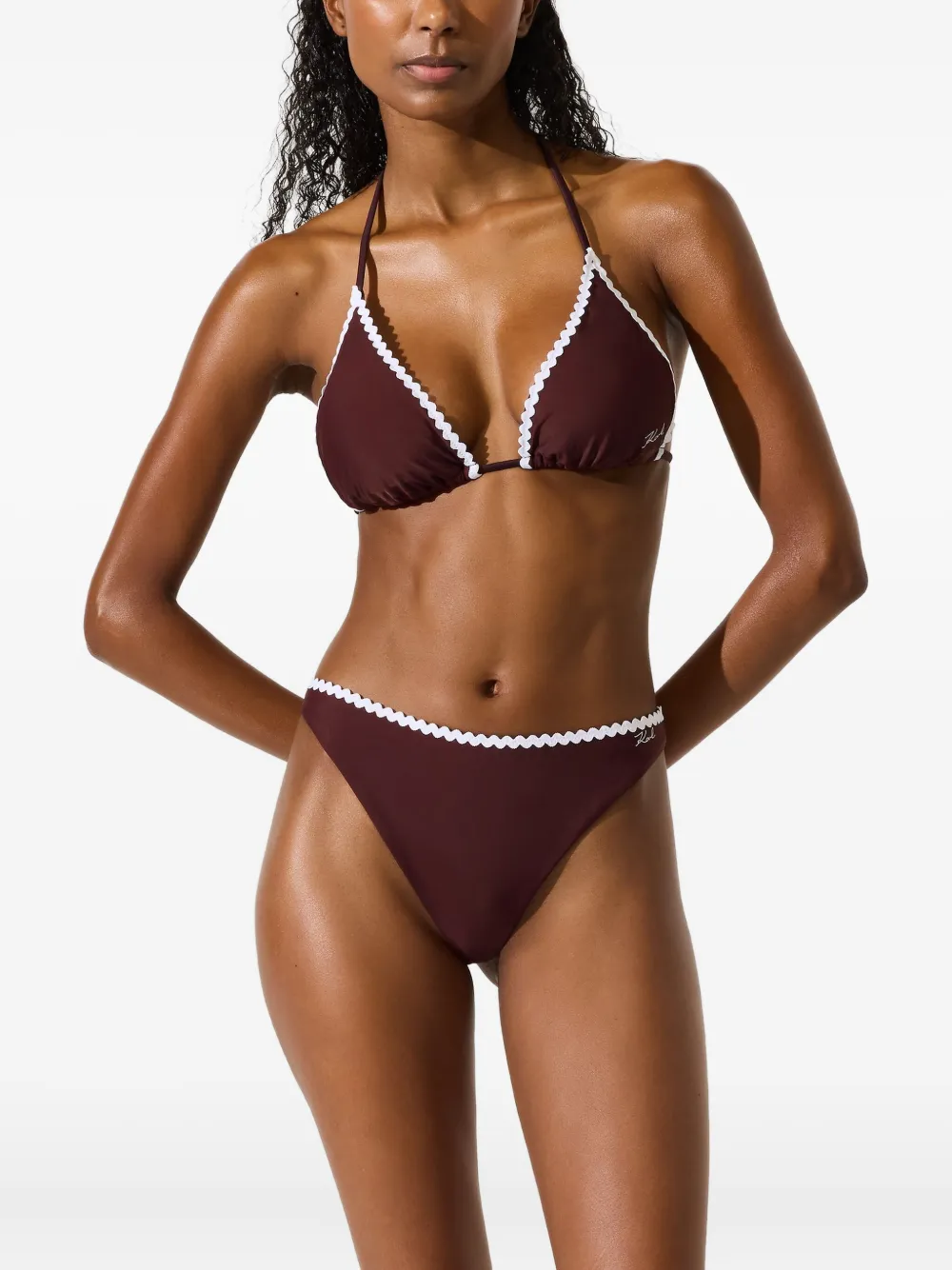 Karl Lagerfeld Bikinislip met logoprint Rood