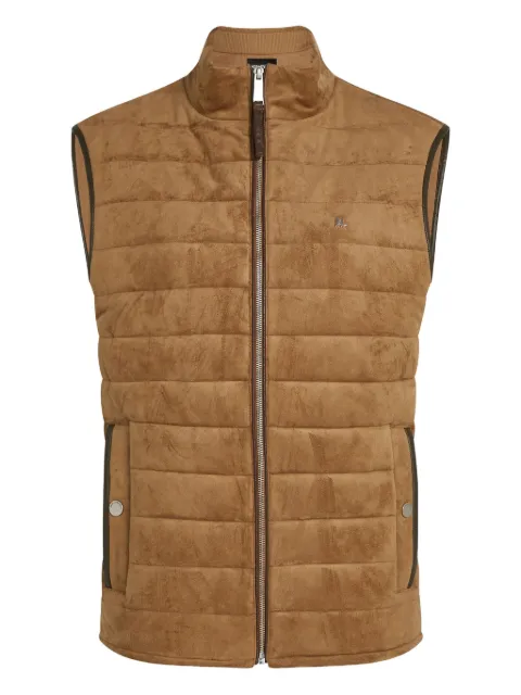 Karl Lagerfeld quilted faux-suede gilet