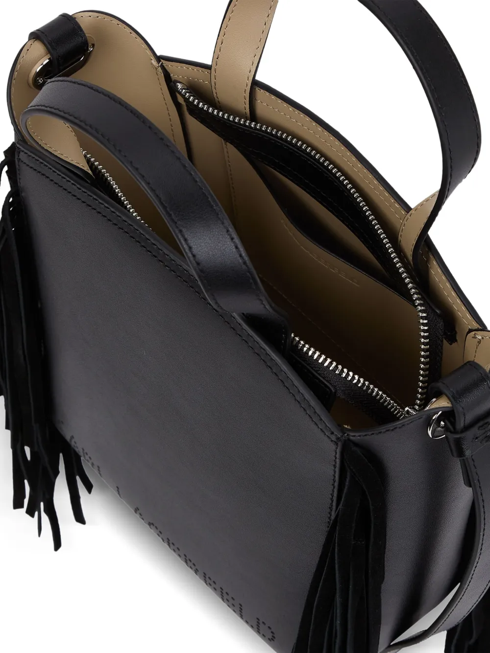 Karl Lagerfeld K Circle kleine shopper met franje Zwart