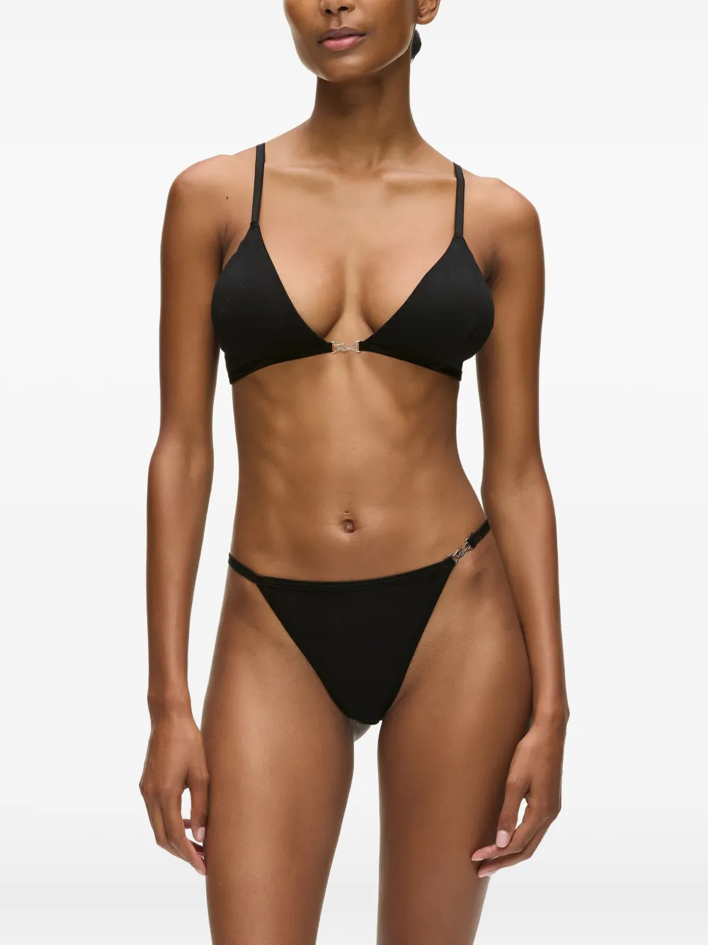 Karl Lagerfeld Triangel bralette Zwart
