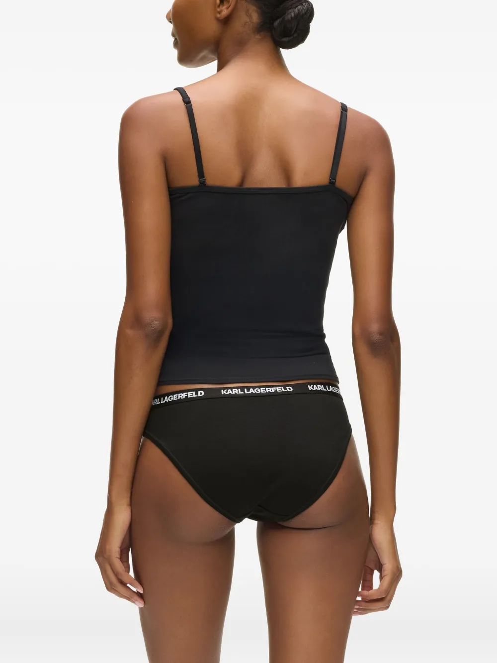 Karl Lagerfeld Drie slips met logoband Zwart