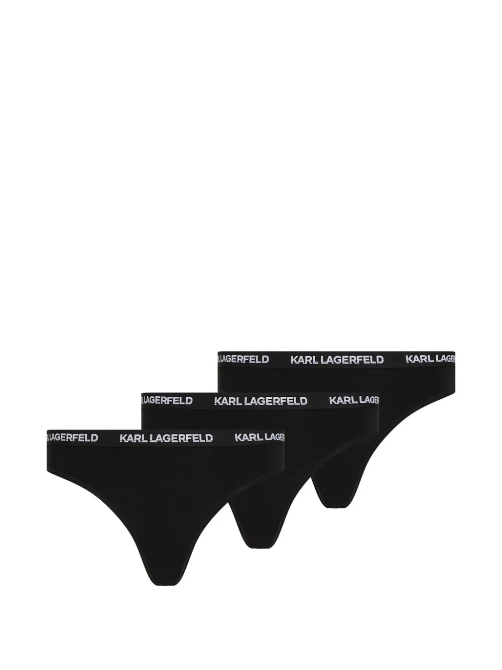 Karl Lagerfeld Slip con logo in vita (3 pezzi) - Nero