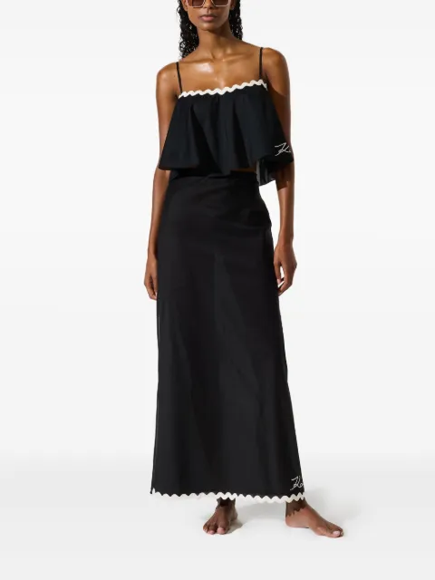 Karl Lagerfeld scallop-trim skirt