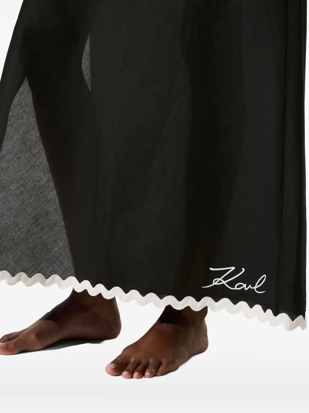 Karl Lagerfeld Rok met gewelfde afwerking Zwart