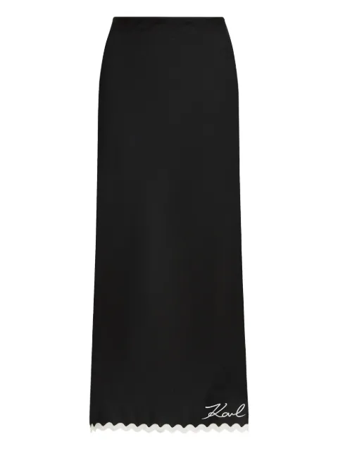 Karl Lagerfeld scallop-trim skirt