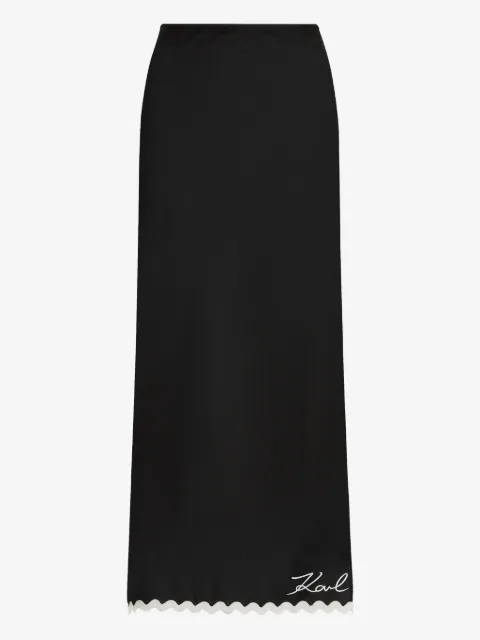 Karl Lagerfeld scallop-trim skirt