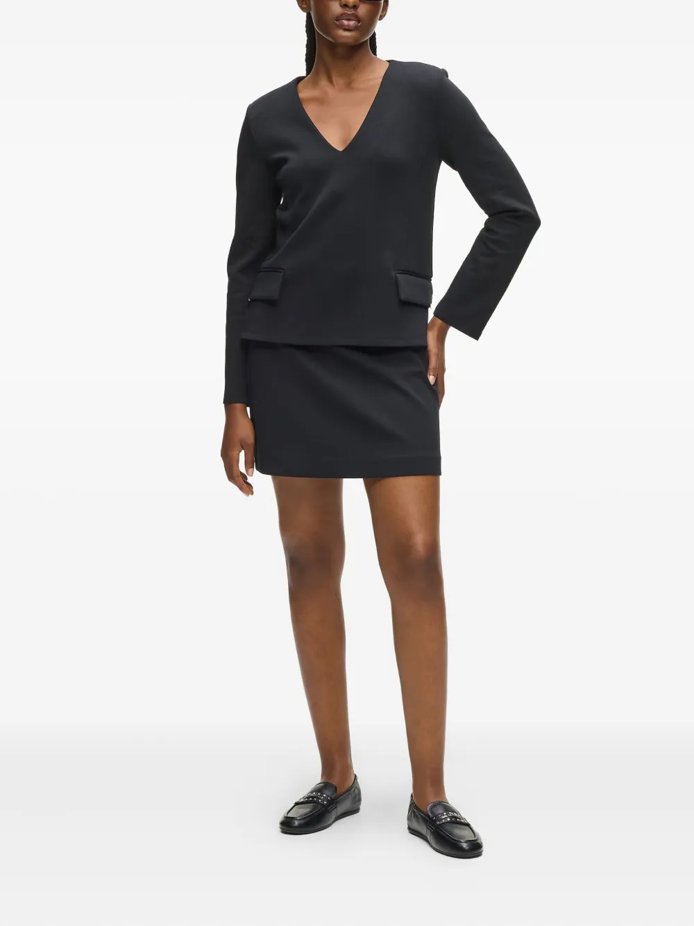 Karl Lagerfeld Mini-rok met klepzak - Zwart