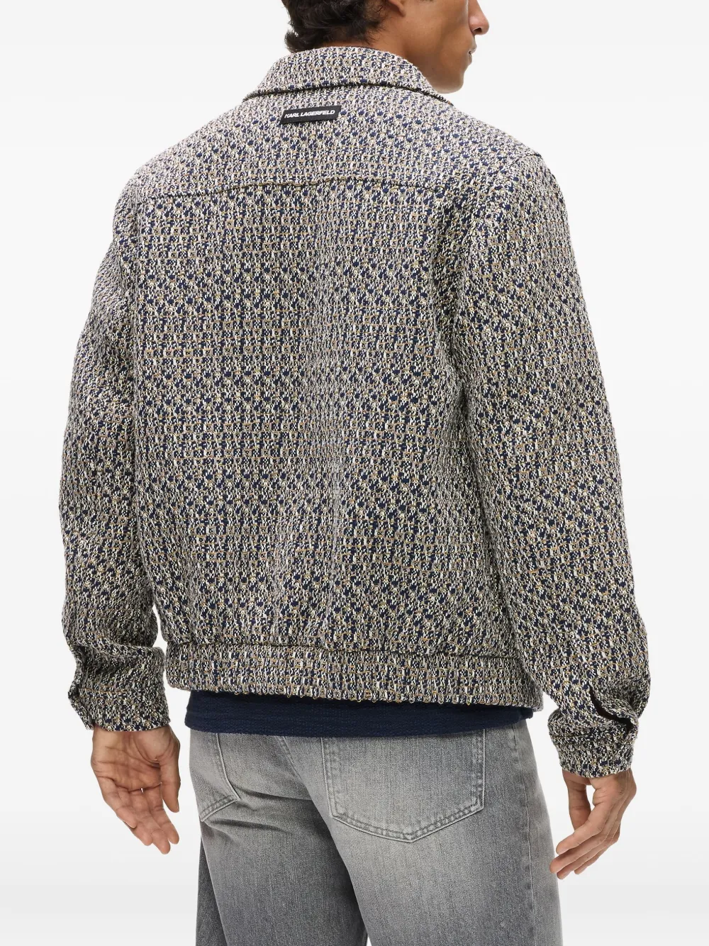 Karl Lagerfeld Bouclé jas Blauw
