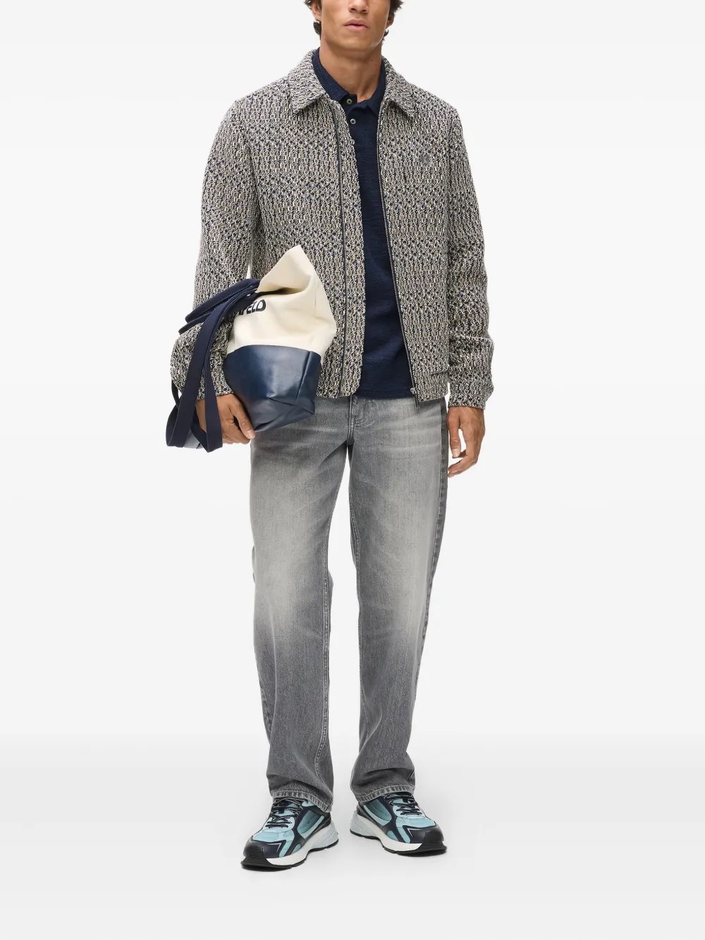 Karl Lagerfeld chamarra de bouclé con cierre | Sobrecamisas | Image 2