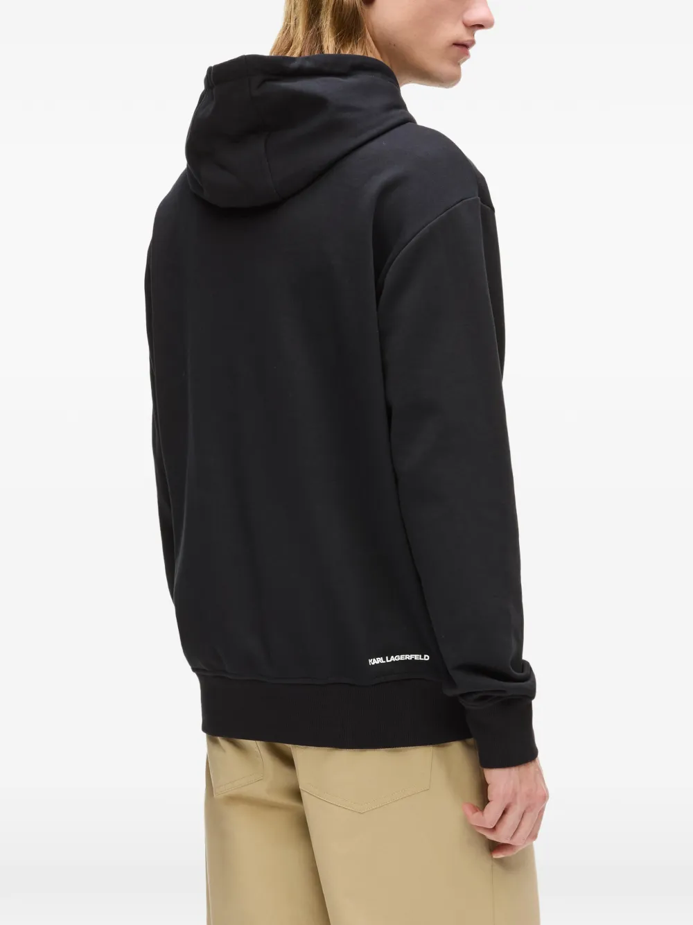 Karl Lagerfeld Ikon K-initial hoodie Zwart