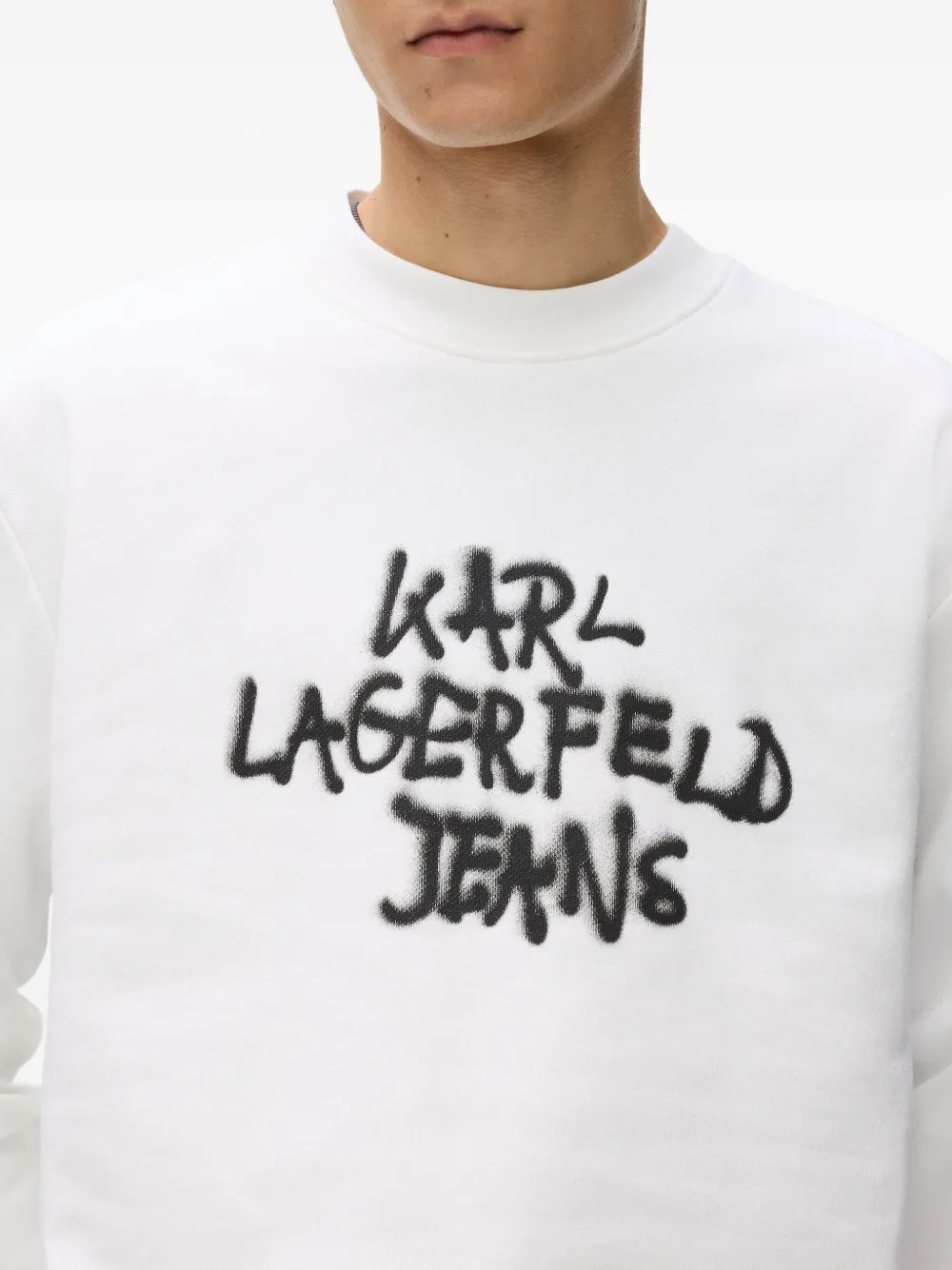 Karl Lagerfeld Jeans Sweater met graffiti-print Wit