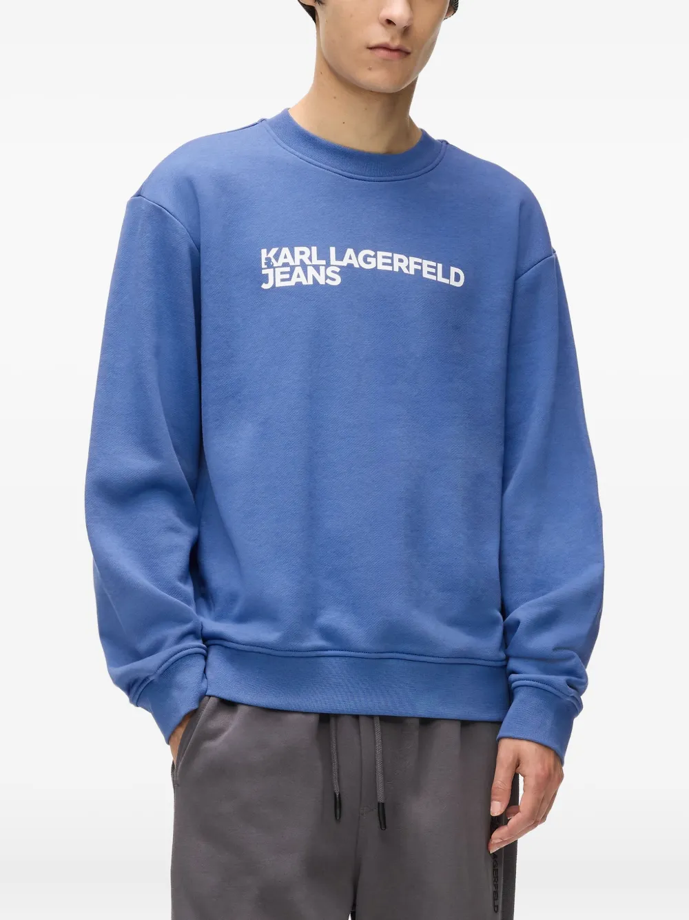 Karl Lagerfeld Jeans Sweater met logo Blauw