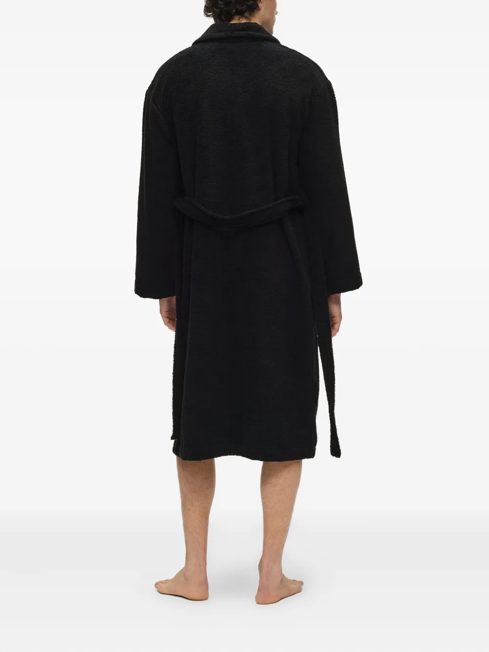 Karl Lagerfeld Badjas met geborduurd logo Zwart