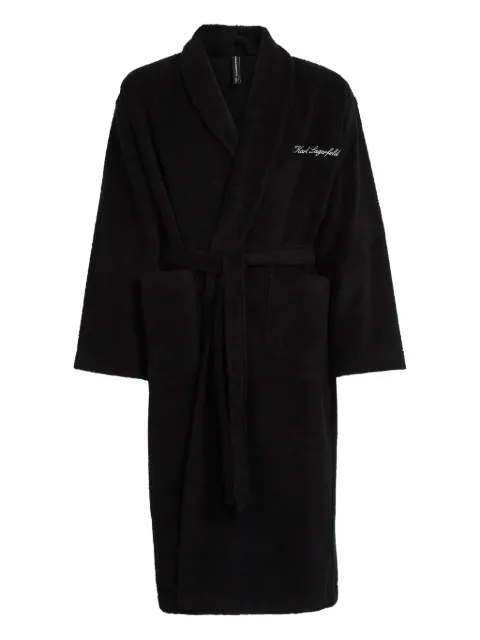 Karl Lagerfeld logo-embroidered robe