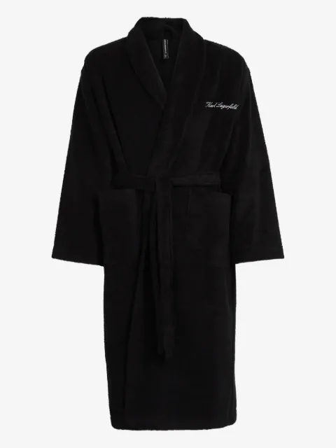 Karl Lagerfeld Hotel Karl logo-embroidered robe