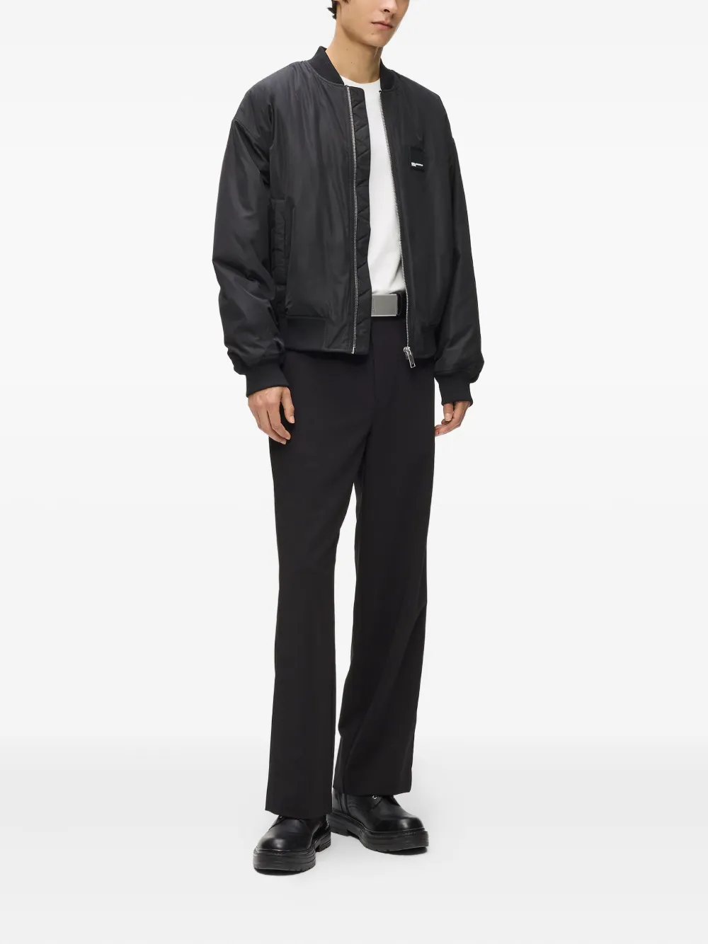 Karl Lagerfeld Jeans Broek met knoopsluiting Zwart