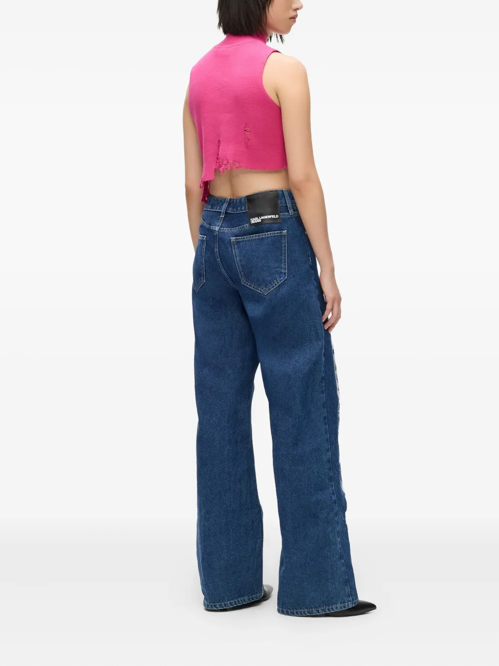 Karl Lagerfeld Jeans Distressed Jeans In Blue