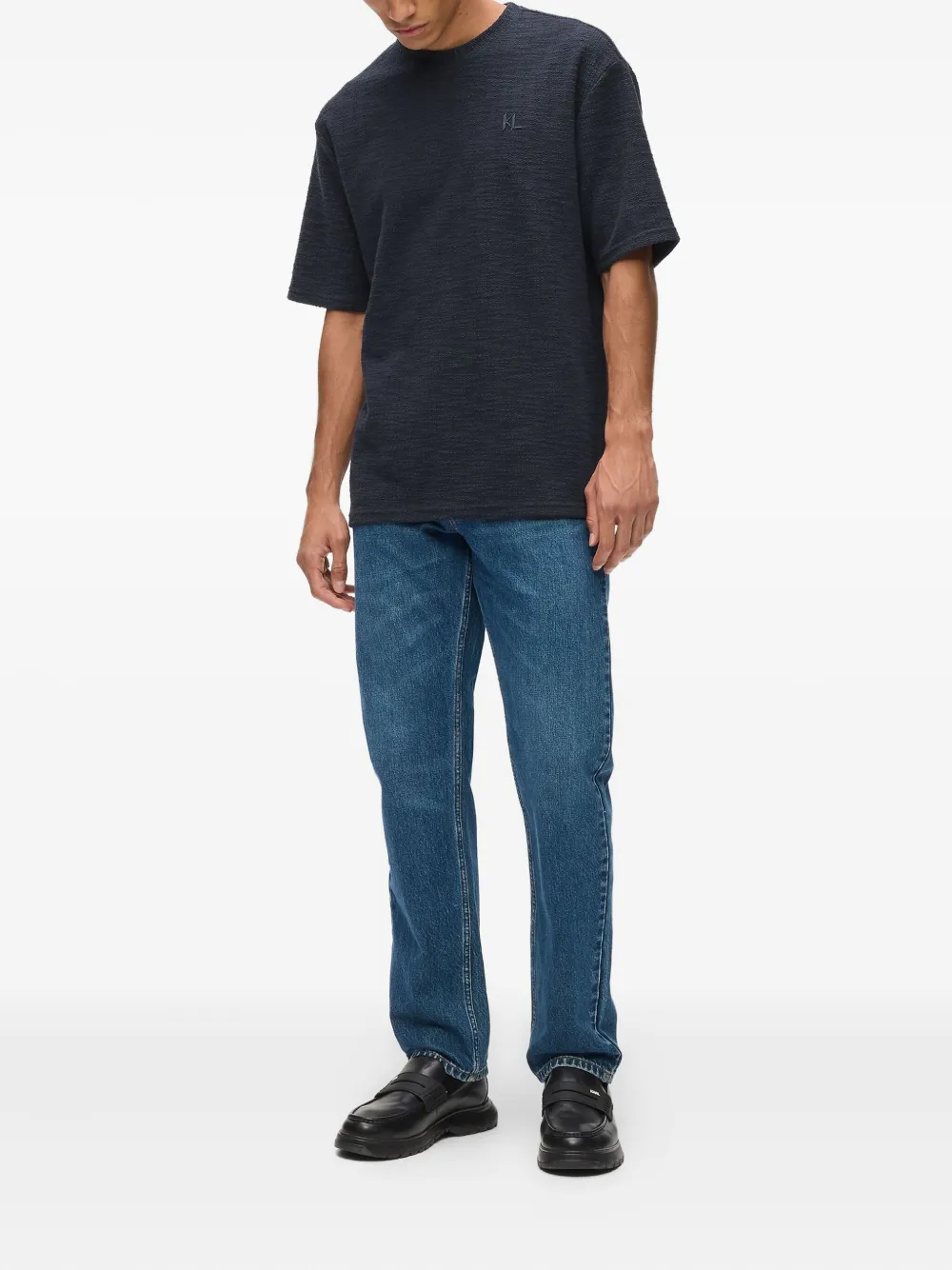 Karl Lagerfeld Bouclé T-shirt - Blauw