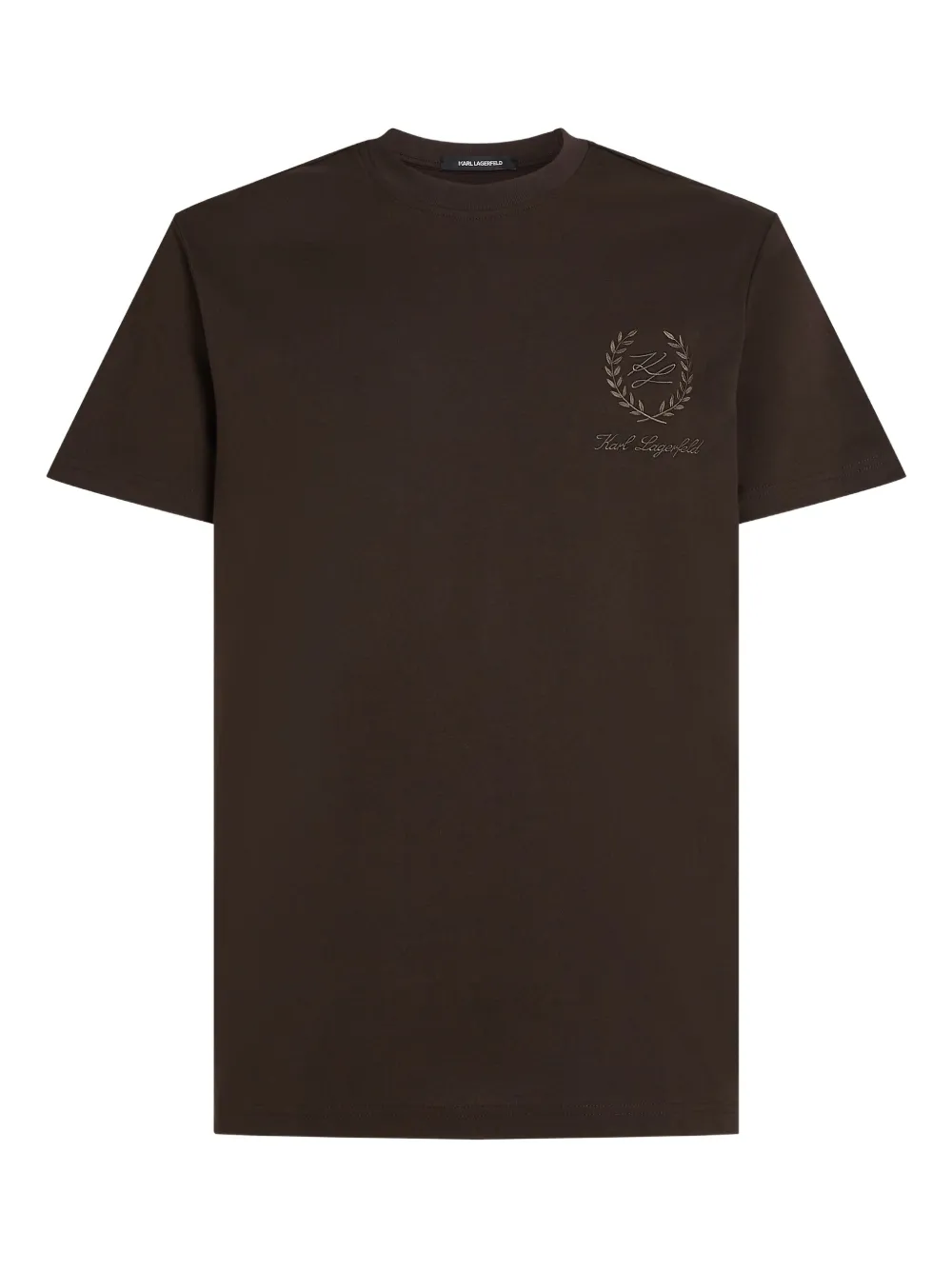 Karl Lagerfeld Crew-neck T-shirt In Brown