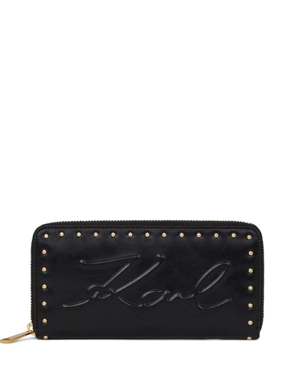 Karl Lagerfeld Large K/ville Studded Wallet In Black