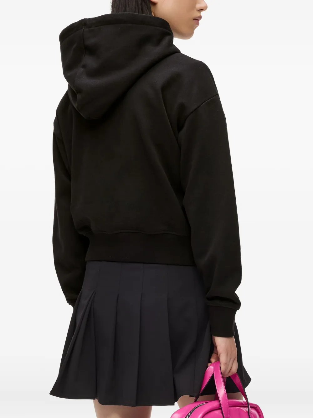 Karl Lagerfeld Jeans Graffiti-logo Hoodie In Black