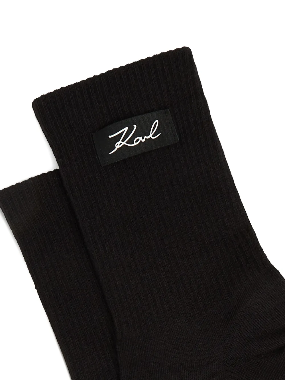 Karl Lagerfeld Twee paar sokken met kenmerkend logo Wit
