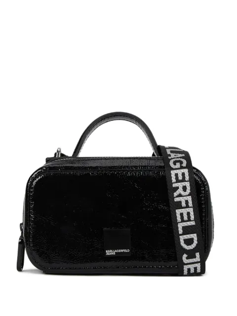 Karl Lagerfeld Jeans mini logo-detail glossy tote bag