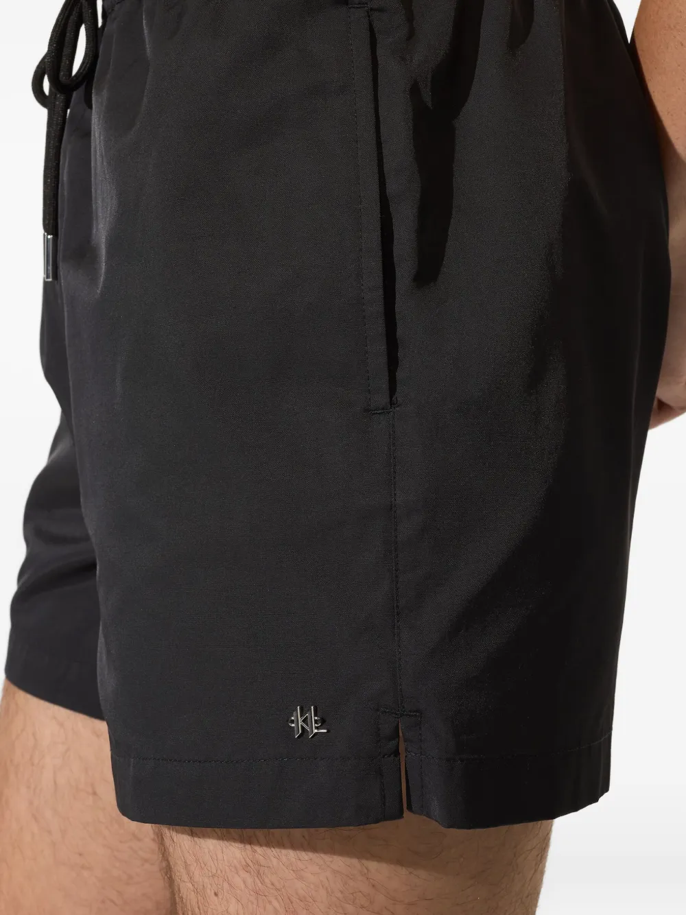 Karl Lagerfeld Zwembroek met trekkoord Zwart