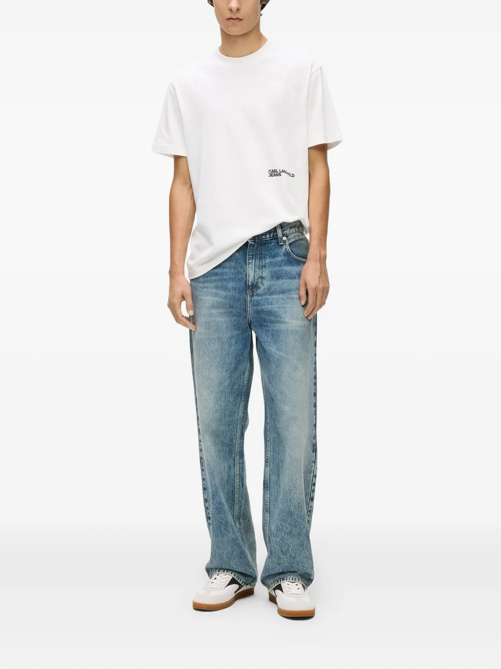 Karl Lagerfeld Jeans Jeans met vijf zakken - Blauw