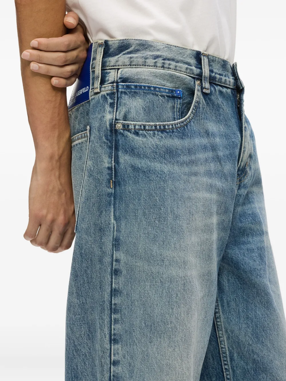 Karl Lagerfeld Jeans met vijf zakken Blauw