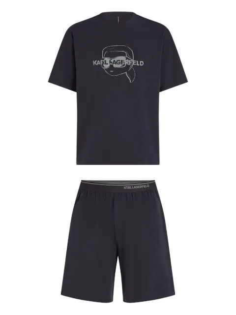 Karl Lagerfeld logo-detailing pajamas