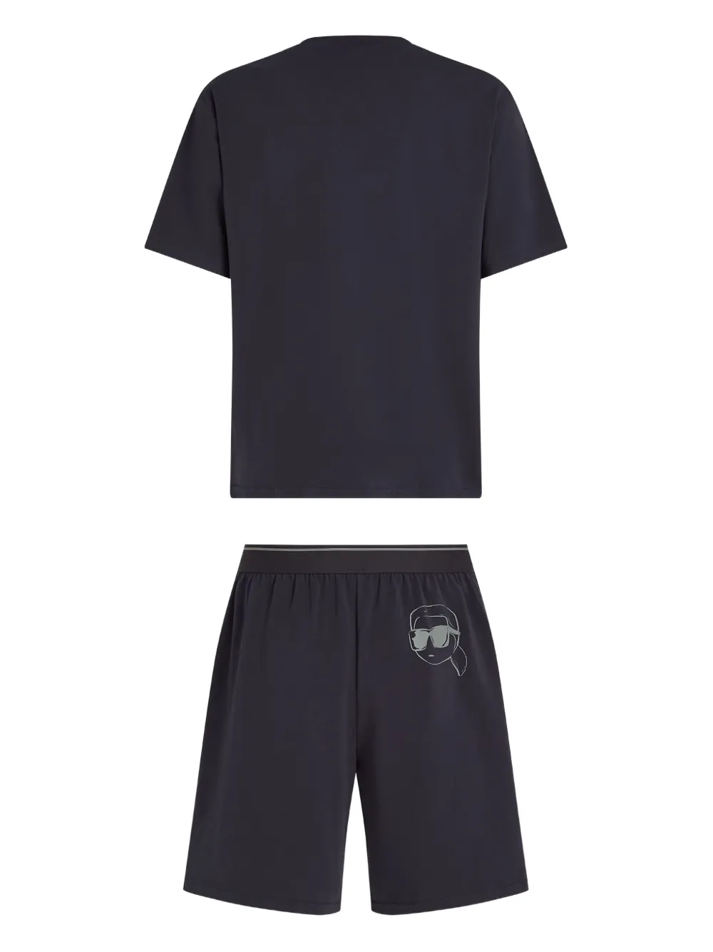 Karl Lagerfeld Pyjama met logodetail Zwart