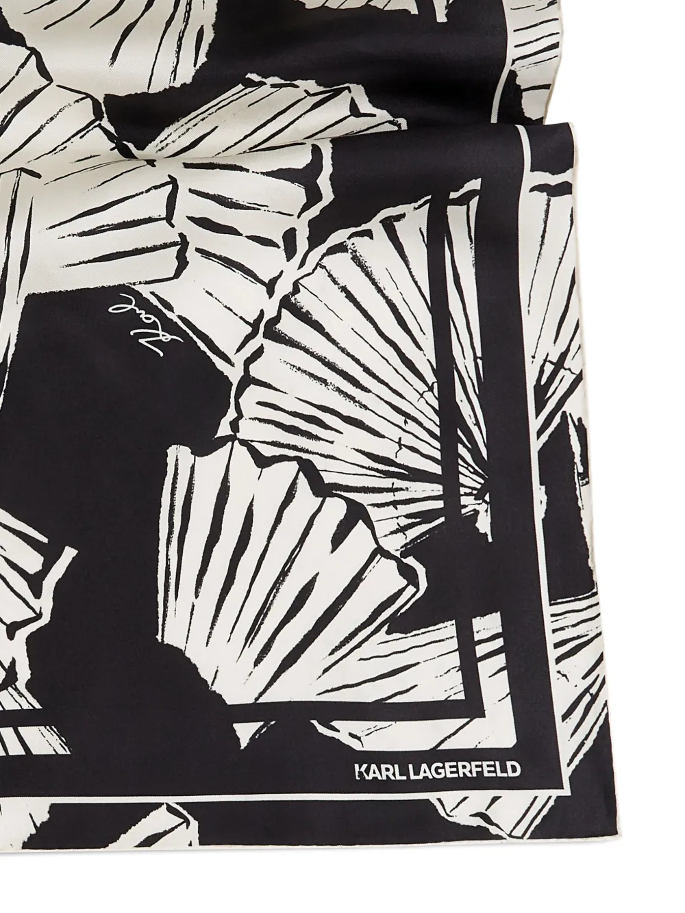 Karl Lagerfeld Signature sjaal met print Zwart