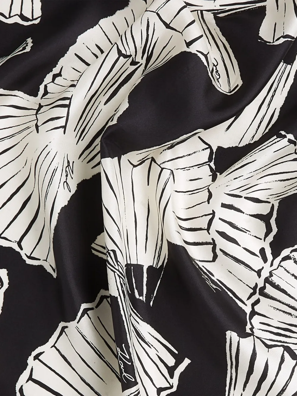 Karl Lagerfeld Signature sjaal met print Zwart