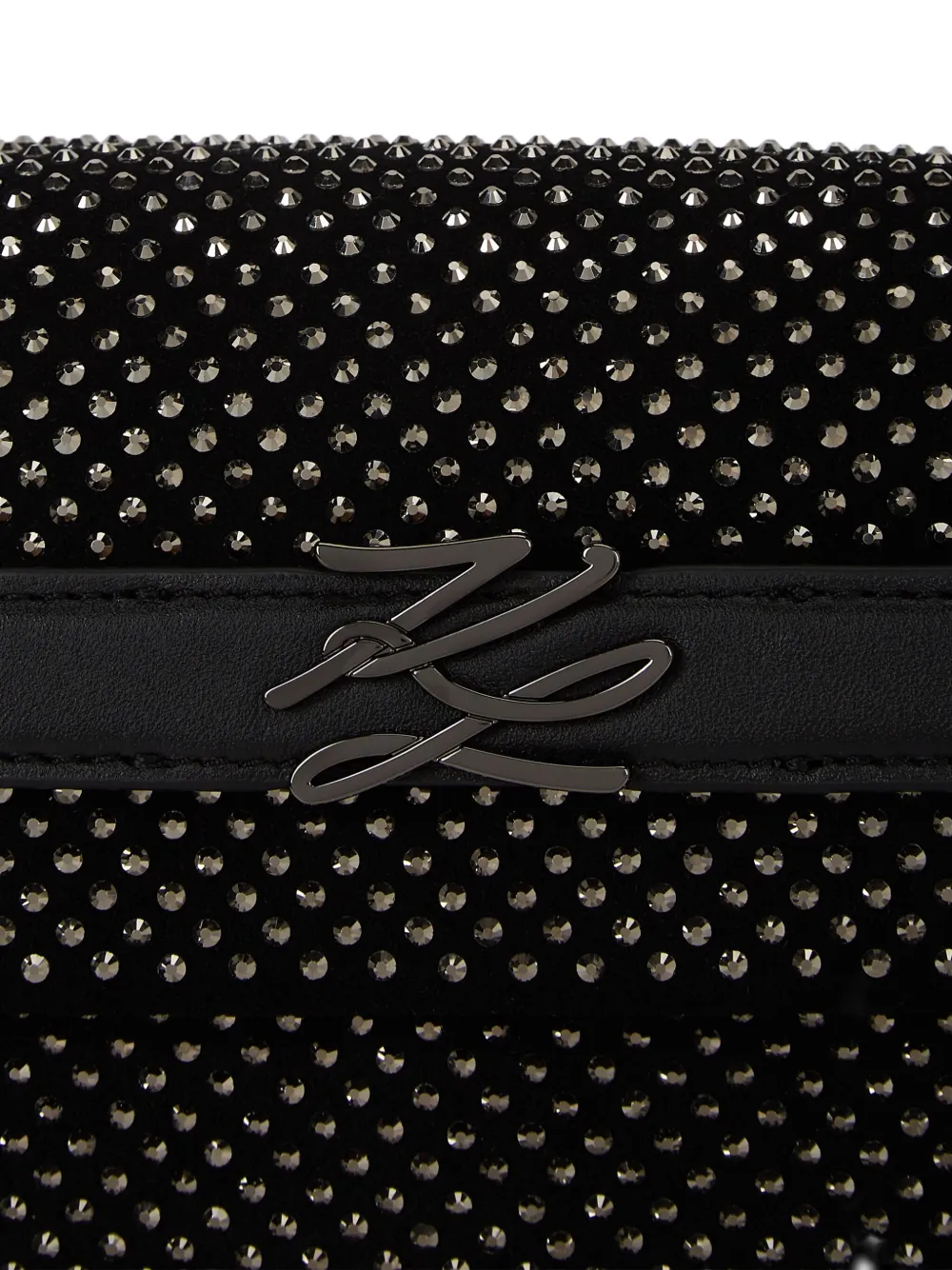 Karl Lagerfeld K Autograph shopper verfraaid met stras Zwart