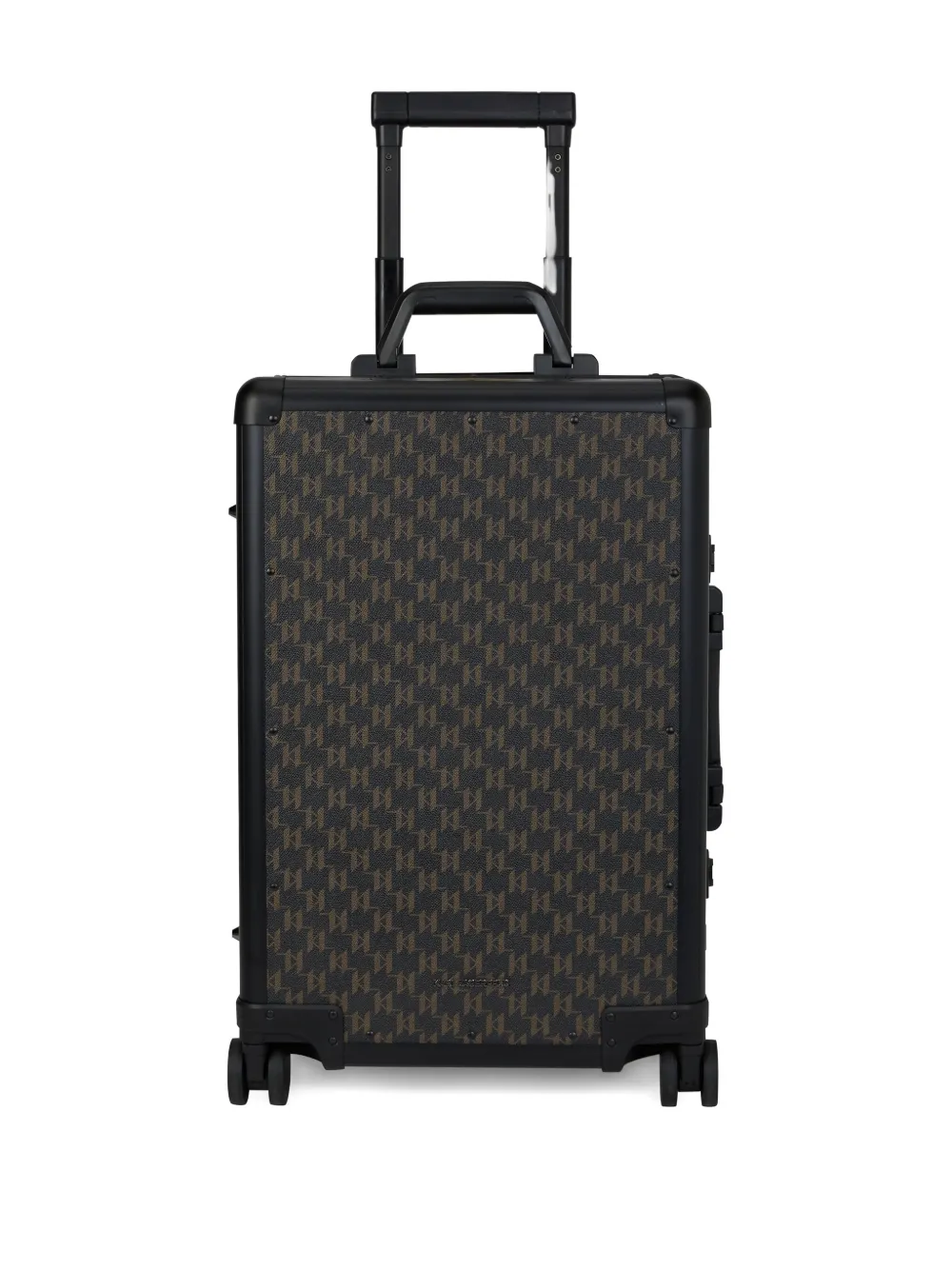 Karl Lagerfeld Rolkoffer met monogram Zwart