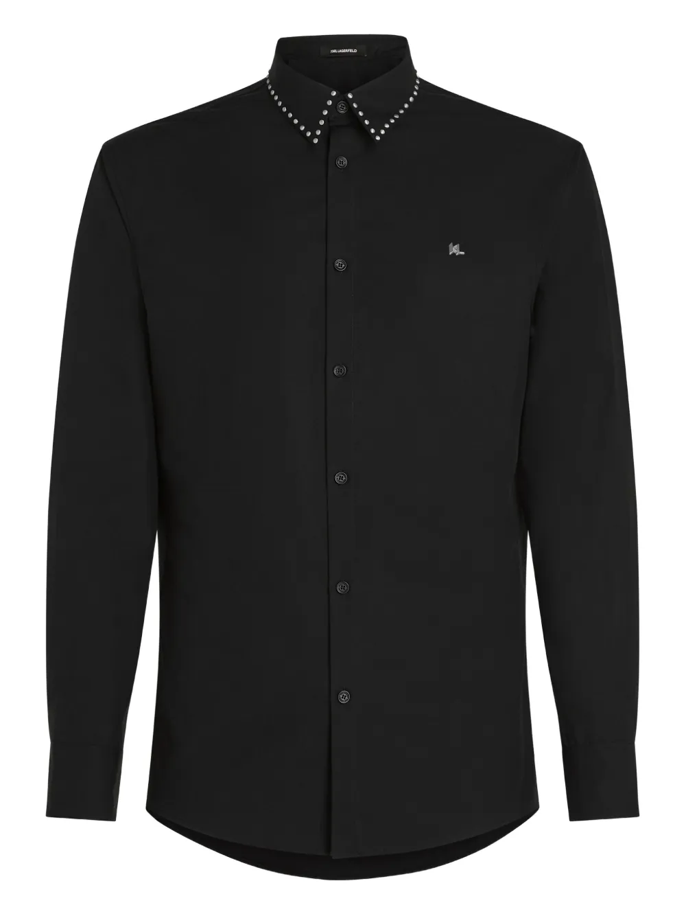 Karl Lagerfeld stud-embellished shirt | Black | Image 1