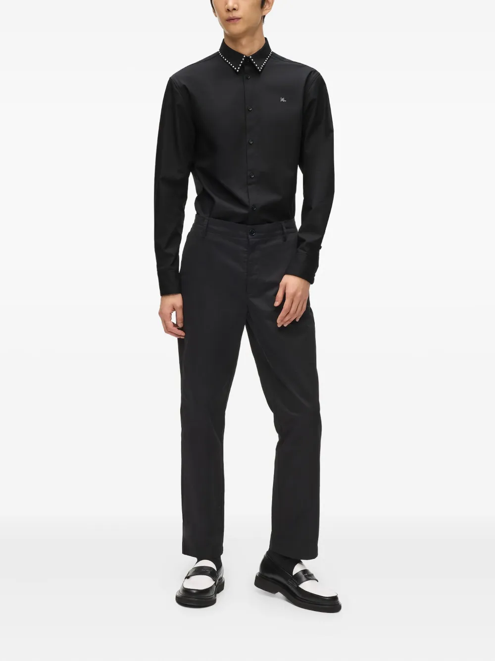 Karl Lagerfeld Overhemd met studs - Zwart