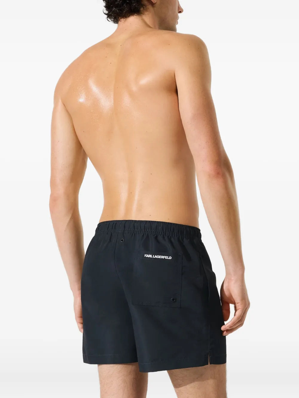 Karl Lagerfeld Zwembroek met trekkoord Blauw