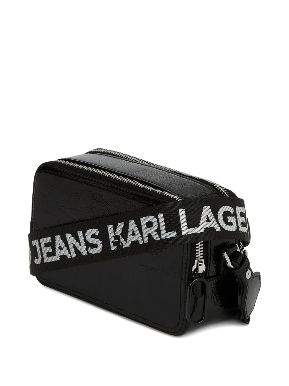 Karl Lagerfeld Jeans Logo-detail Camera Bag In Black