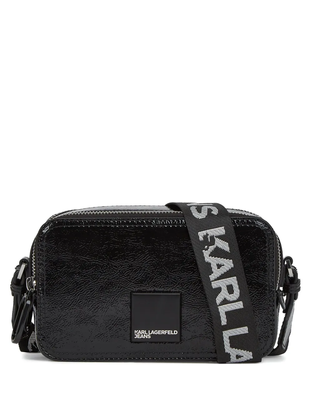 Karl Lagerfeld Jeans Logo-detail Camera Bag In Black