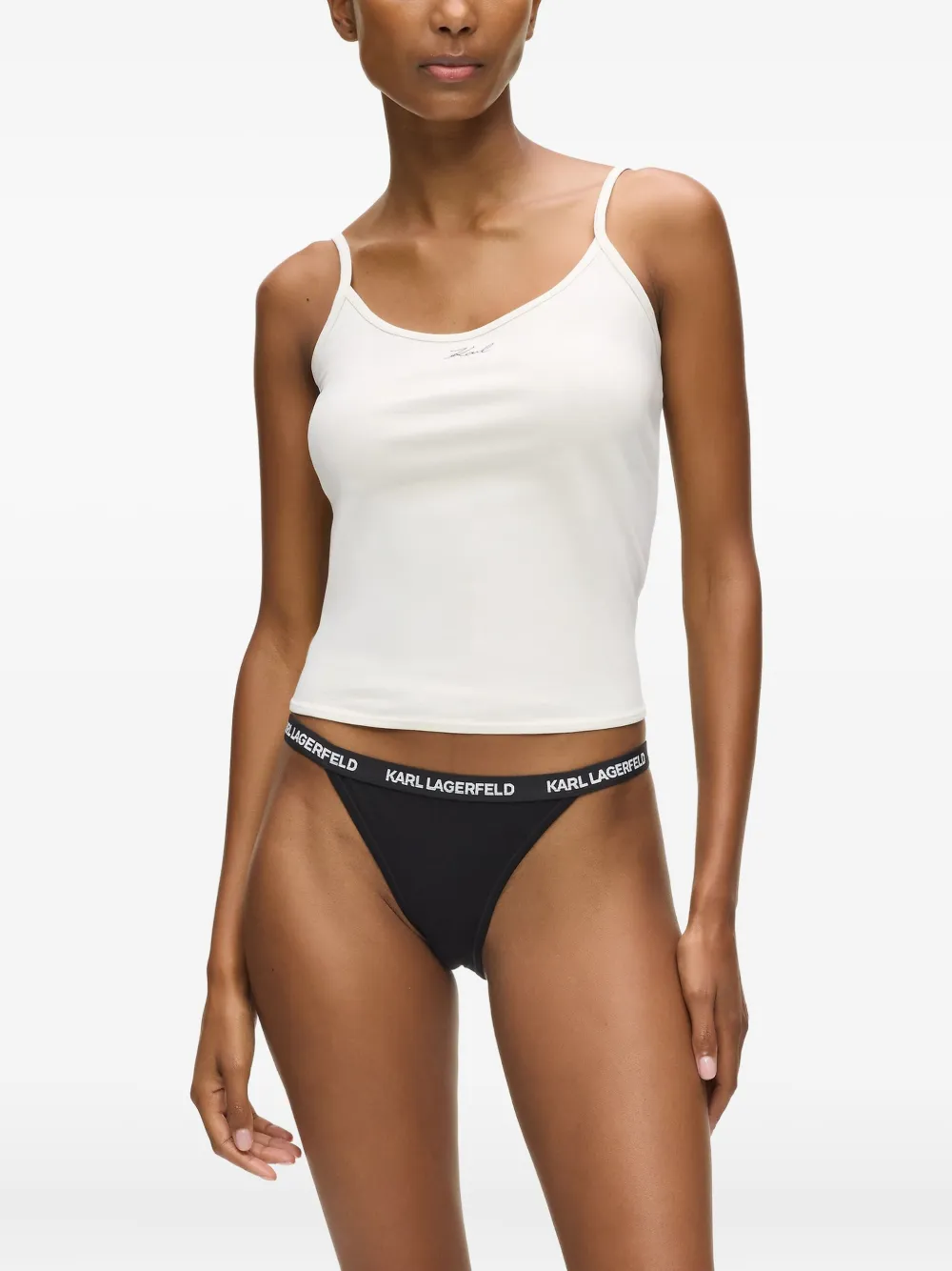 Karl Lagerfeld Drie slips met logodetail Zwart