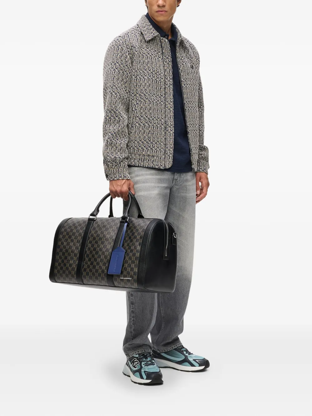 Karl Lagerfeld Tas met monogram-print - Zwart