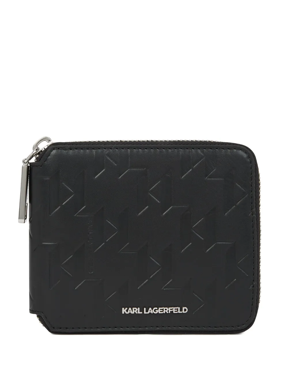 Karl Lagerfeld portefeuille zippé à motif monogrammé | noir | Image 1