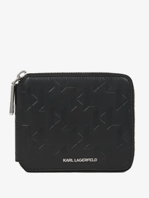 Karl Lagerfeld cartera con cierre y monograma