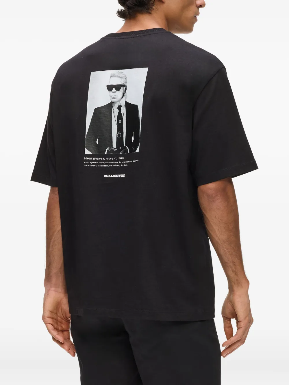 Karl Lagerfeld T-shirt met portretprint Zwart