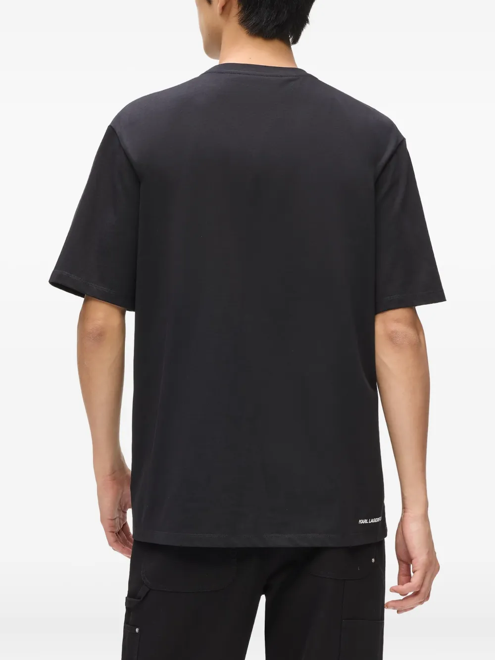 Karl Lagerfeld Ikon K-initial T-shirt Zwart