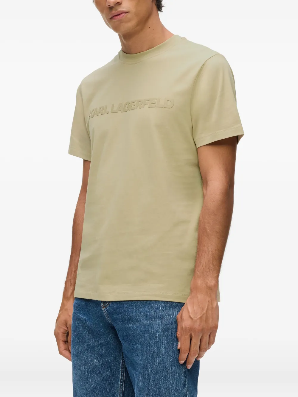 Karl Lagerfeld T-shirt met logo Beige