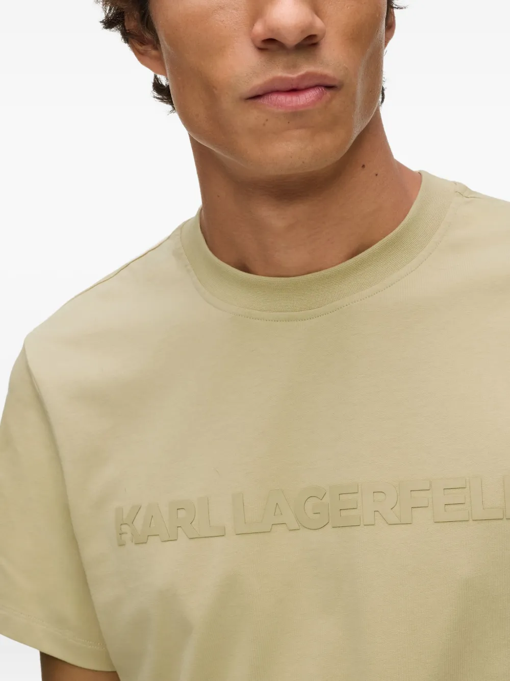 Karl Lagerfeld T-shirt met logo Beige