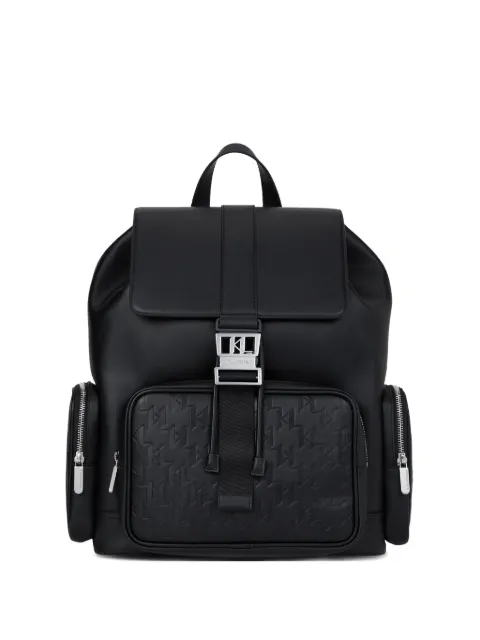 Karl Lagerfeld embossed buckle backpack